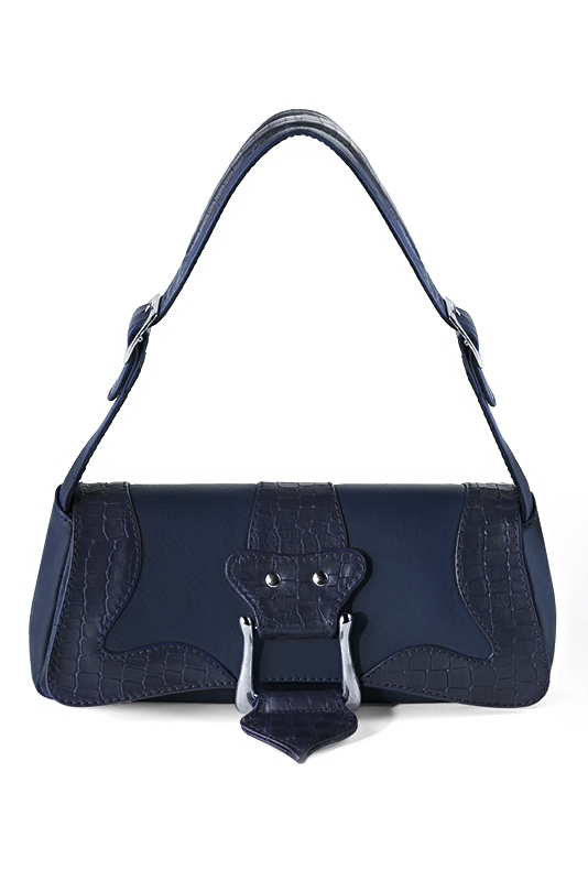 Dress small handbag in navy blue leather - Top view